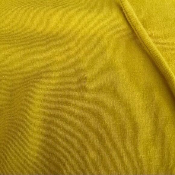 Theory womens yellow cotton blend peasant blouse with ruched neck line and tie S - Picture 8 of 8